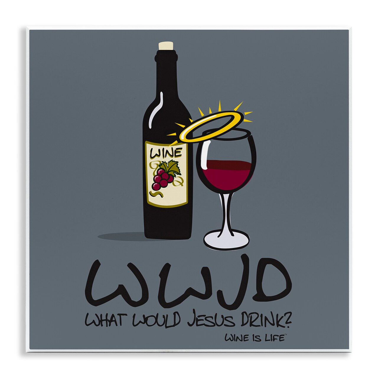 Stupell Industries What Would Jesus Drink Wall Plaque Art Design by WIL